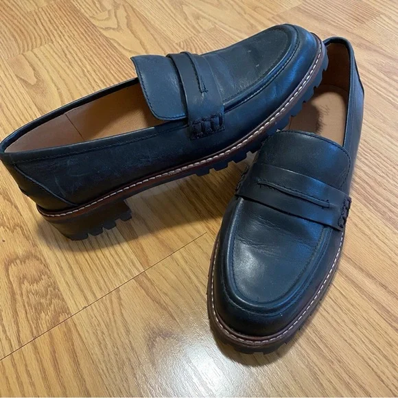 Madewell Corinne Lugsole Leather Loafers size 8 - Picture 3 of 6